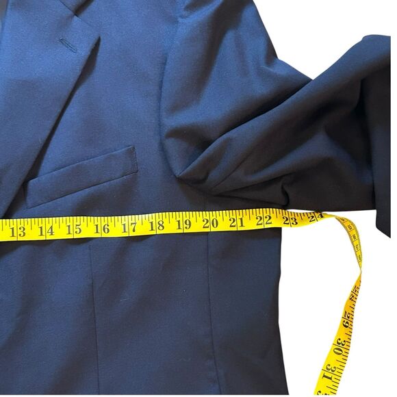Polo University Ralph Lauren Blazer Mens 42 Tall Long Navy Blue Gold Buttons 42T - Picture 14 of 15